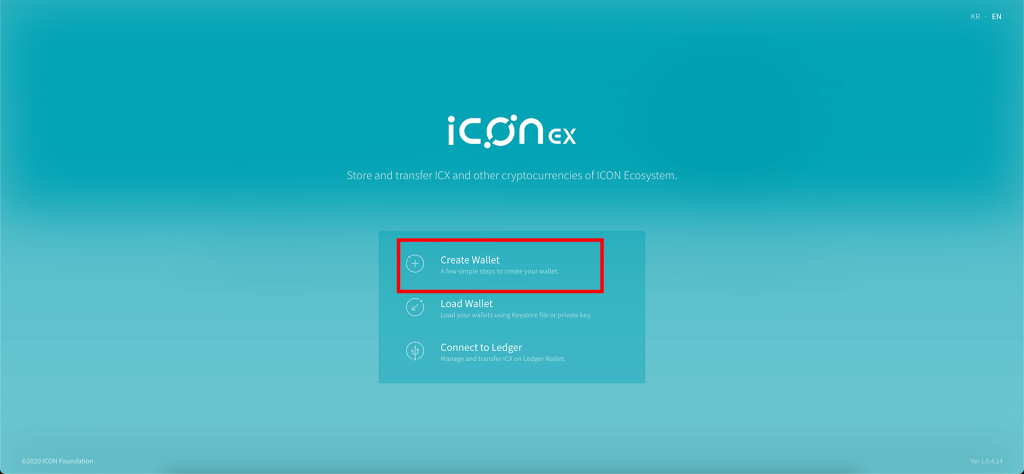 ICONEX wallet icx home