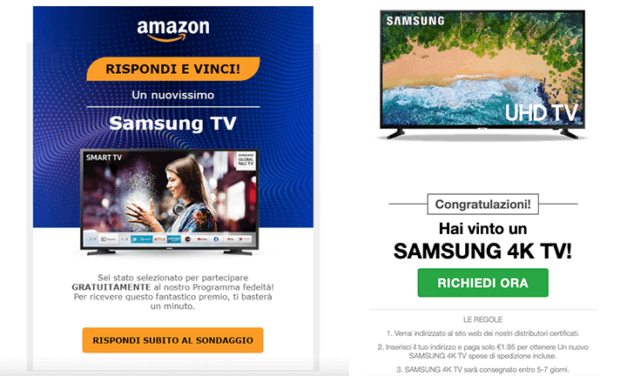 AMAZON TRUFFA: Rispondi e Vinci un Samsung TV