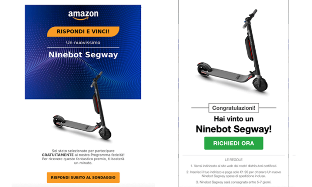 AMAZON TRUFFA: Rispondi e Vinci un Ninebot Segway