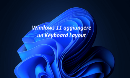 Windows aggiungere un Keyboard Layout