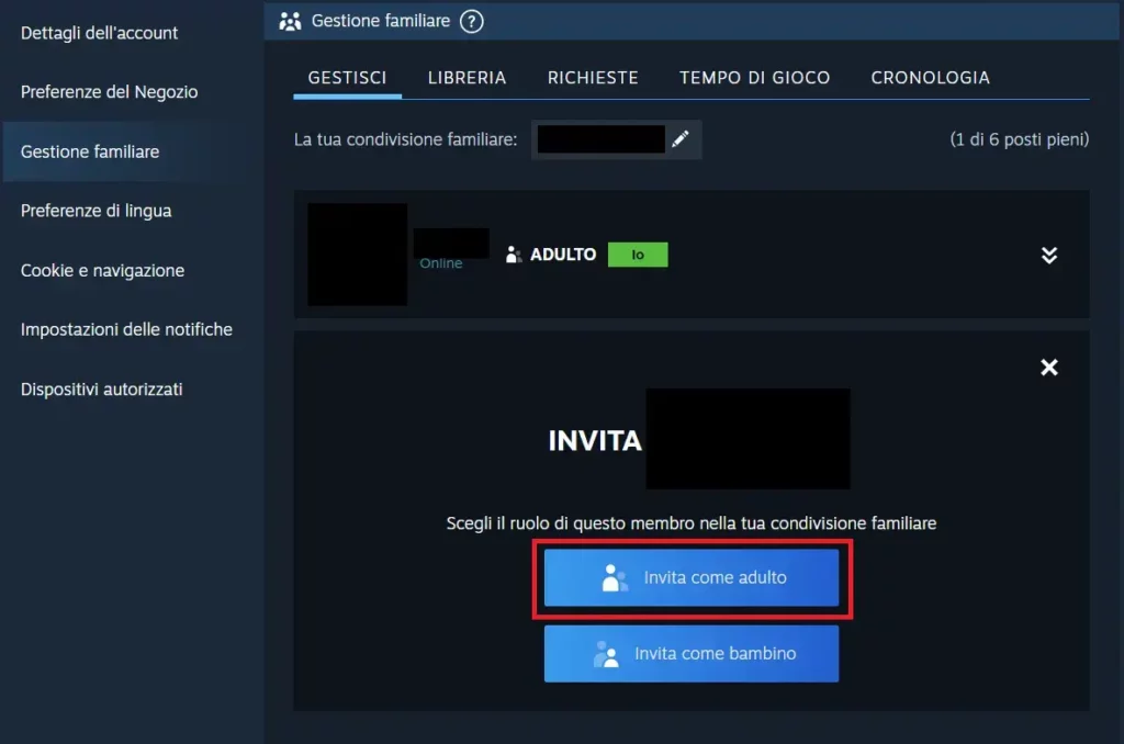 steam-condivisione-libreria-invita-come